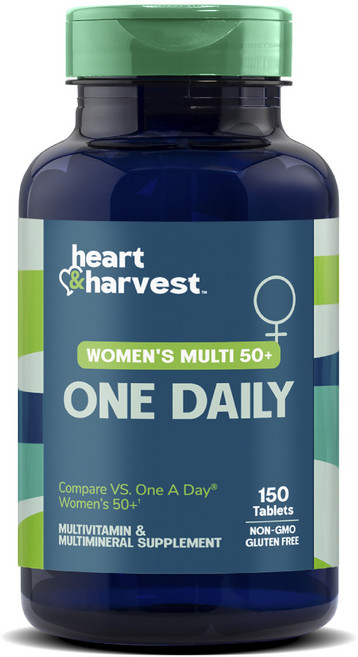 Heart & Harvest 우먼스 멀티 50+ 원 데일리 타블렛, 1개, 150정
