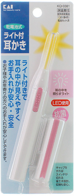 일본 카이 불이들어오는 LED 귀이개, 1개, 1개입