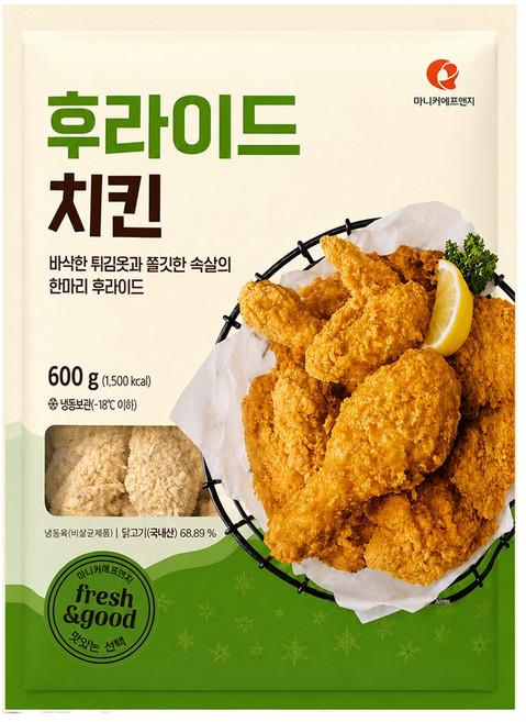 마니커 후라이드치킨 600g, 1개