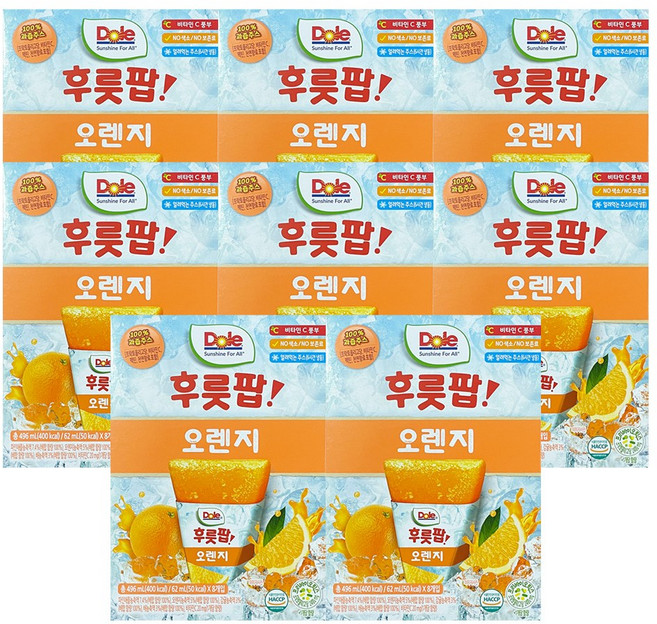 돌 후룻팝 오렌지, 62ml, 64개