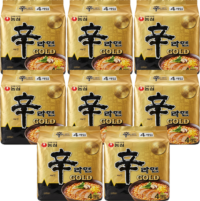 농심 신라면 골드 봉지라면 125g x32봉(1박스), 32개