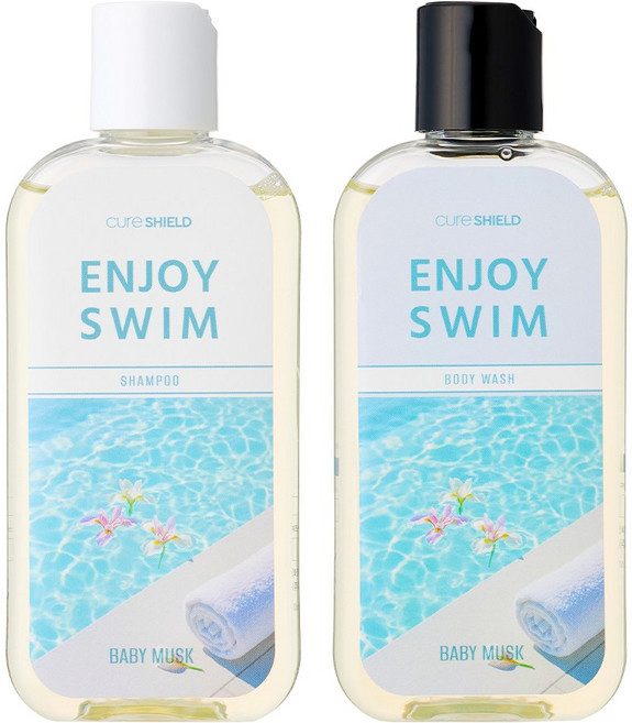인조이스윔 수영장 염소 냄새 제거 수영 베이비 머스크 샴푸 바디워시 세트, 1세트
