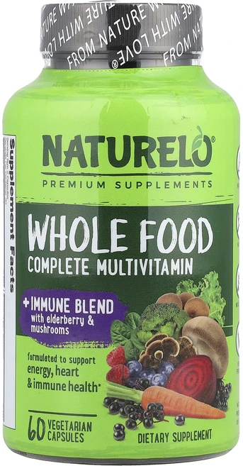 몸관리하세요 겨울입니다 NATURELO 홀 푸드 컴플리트 종합비타민 + 면역력 혼합물 베지 캡슐 60정 특별관리진행, NATURELO홀푸드컴플리트종합비타민면역력혼합물베지캡슐, 1개 - 쿠팡