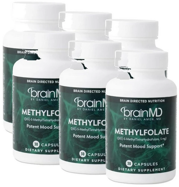 브레인엠디 메틸 폴레이트 엽산 5mg 캡슐 BRAINMD MethylFolate, 6개, 30정 - 쿠팡