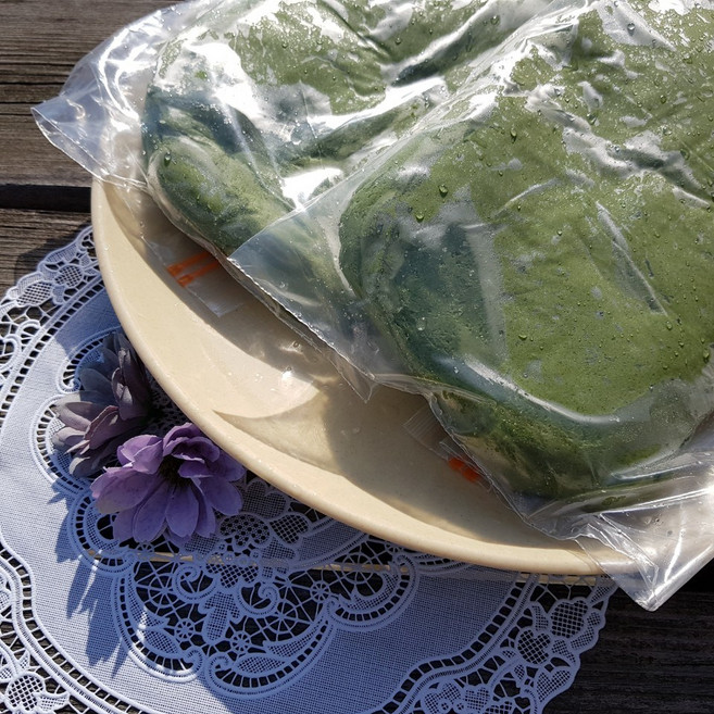 직접재배한 쑥으로 만든 쑥반죽 쑥개떡 쑥송편 500g 설탕무첨가, 4개