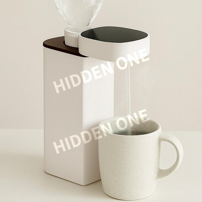 [3초 온수추출] 휴대용 온수기 병연결 즉석가열 미니 정수기 여행 캠핑 필수템, 화이트