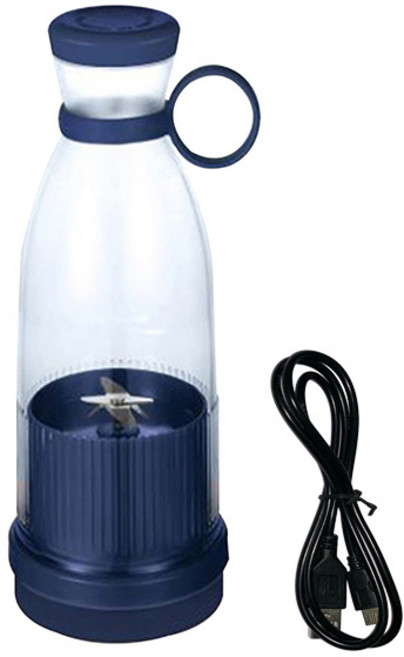 휴대용 전기 오렌지 과일 주스 추출기 충전식 믹서 스무디 블렌더 신선한 착즙기 병, 03 blue