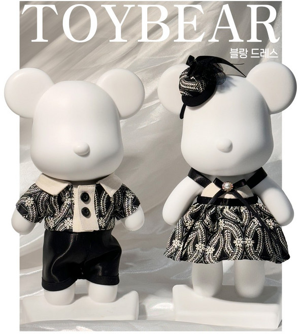 28cm 대형 석고방향제 토이베어, 블랑 드레스 (여), 에어디향