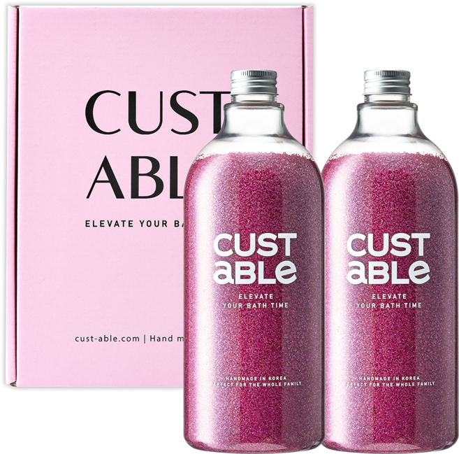 커스터블 퍼퓸 배쓰 솔트 소금 입욕제, 1.1kg, 2개
