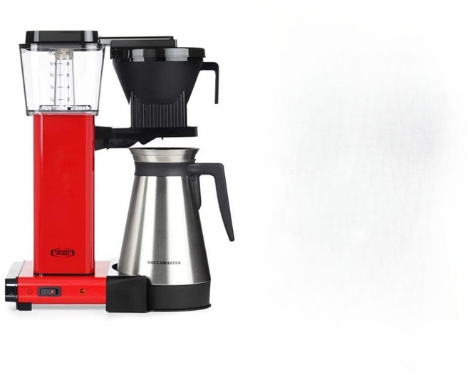 모카마스터 KBGT 보온병 커피 머신 필터 블랙 1.25리터, Single, Red