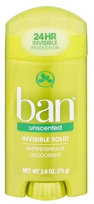 ban 無香味隱形固體體香膏 24小時長效保護 不留痕跡 持久乾爽, 73g, 1件