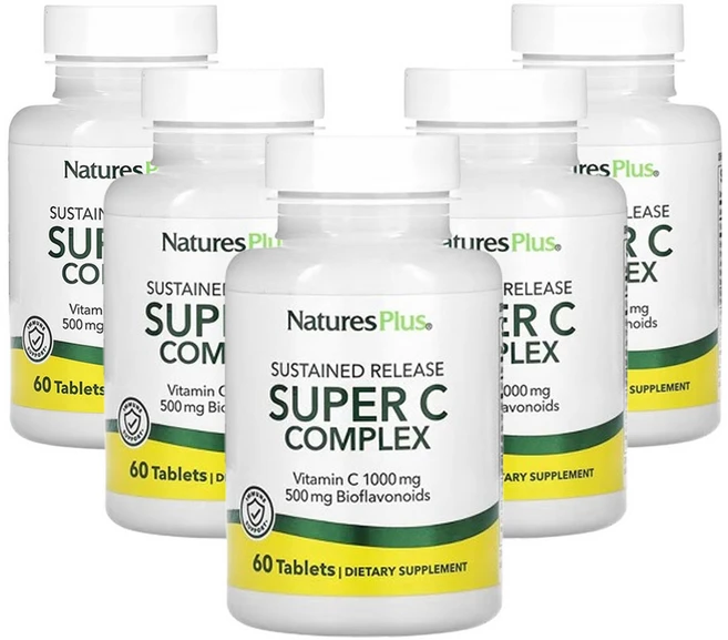 네이쳐스플러스 서방형 슈퍼 C 복합체 60정, 5개 - 쿠팡
