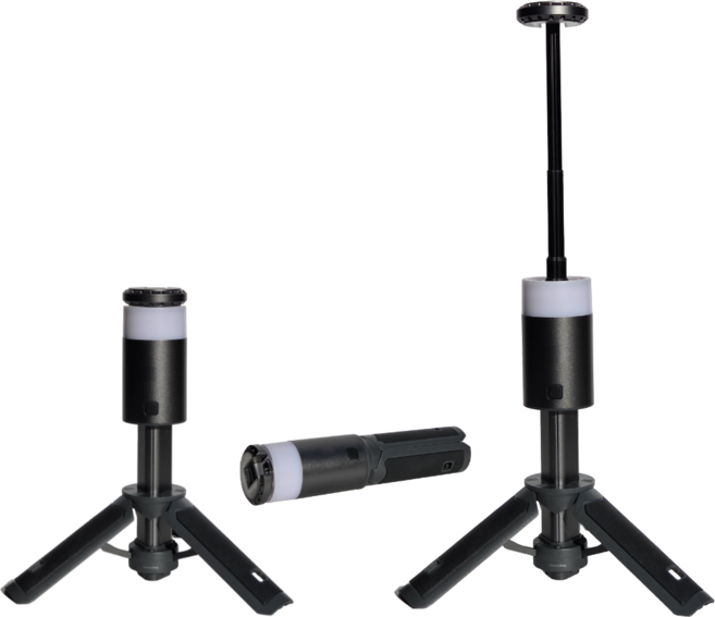 트랜스폼 온루미 캠핑 랜턴 조명 led 낚시 작업등, 1개, 블랙