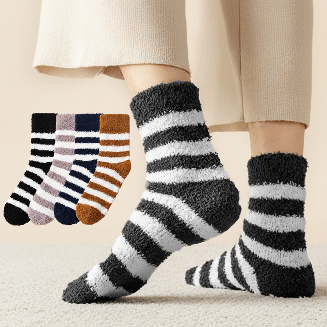 살림대표 줄무늬 수면양말 4P 세트