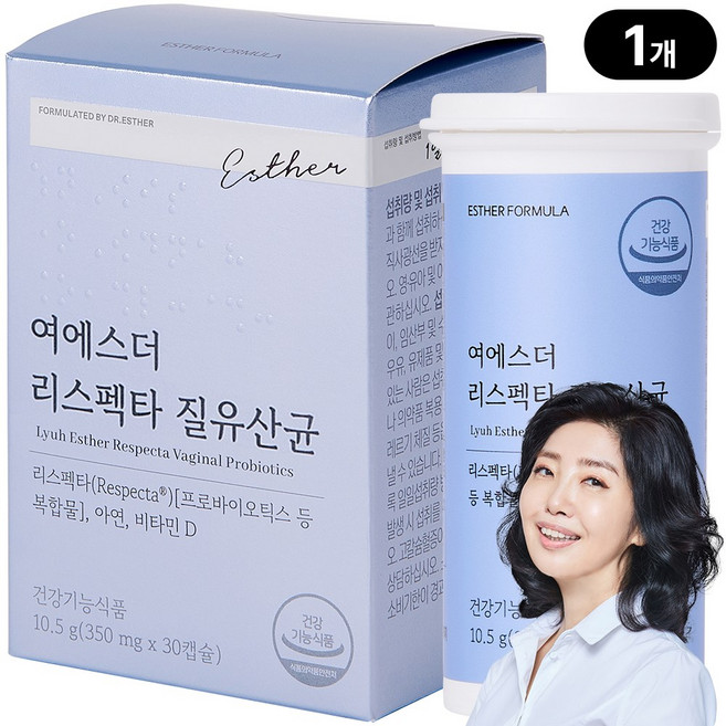 [본사직영] 여에스더 리스펙타 질 유산균 여성 질건강 유산균, 1개, 30정