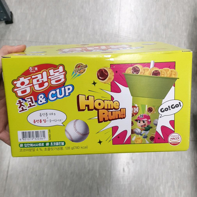 해태 홈런볼 초코 컵기획, 128g, 1개