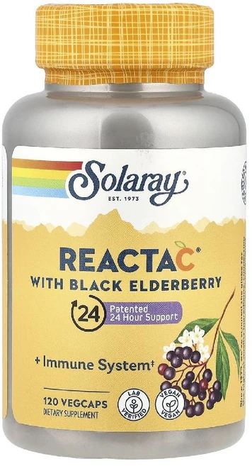 솔라레이 Reacta C 플러스 엘더베리 베지 캡슐 120정, 1개 - 쿠팡