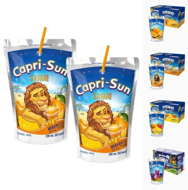 ( )카프리썬 사파리 (x)/탕비실/간식/어린이/학생/단체/음료/과일/주스/회사/학교, 200ml, 1개
