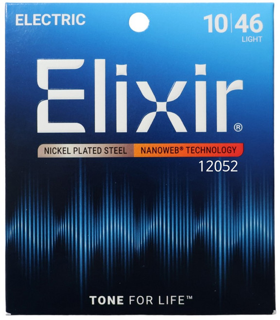 엘릭서 나노웹 일렉기타줄 Elixir NANOWEB LIGHT 12052 (10-46), 1개
