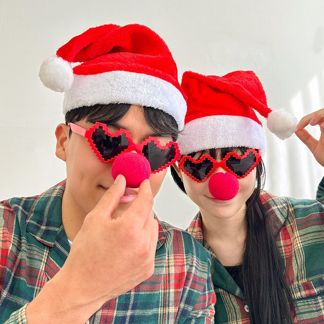 메리파티 1+1 보들보들 촉감좋은 크리스마스 산타 모자, 1세트, 1+1 산타클로스 모자_M