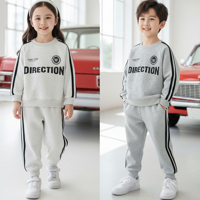 달콩슈 아동용 트레이닝복 세트 상하의 티셔츠 조거 팬츠 DKW202