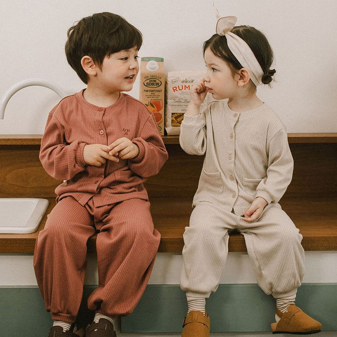 해피프린스 베이니 가디건 아기 셋업