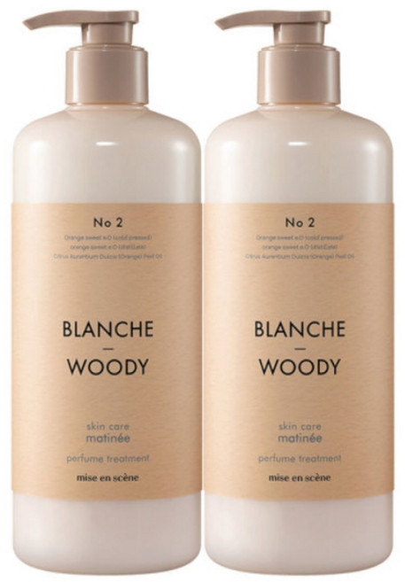 아모레퍼시픽 미쟝센 스킨케어 퍼퓸 트리트먼트 블랑쉬앤우디향 900ml, 2개