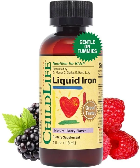 차일드라이프-에센셜 리퀴드아이언 액상 철분 천연 베리 맛 118ml, 1개 - 쿠팡