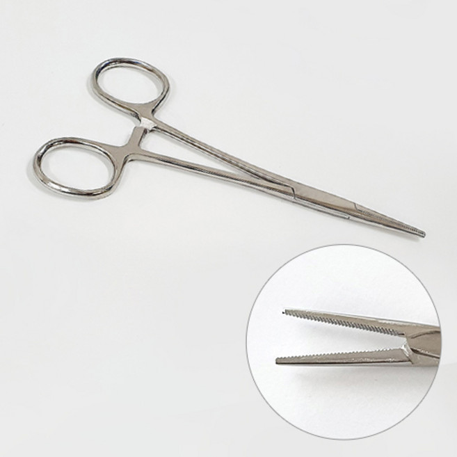 전문가용 큐렛 집게가위, 일자형, 1개, 일자형