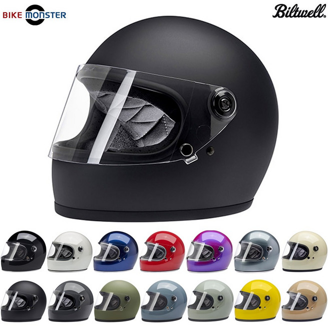 [빌트웰] 그링고S 아시안핏 헬멧 / 클래식 스쿠터 오토바이 풀페이스, B02)플랫(무광)블랙, L(59~60cm)