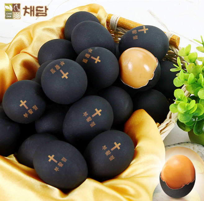[부활절 각인]간이 되어있는 숯 코팅 참숯란 30개(한판), 단품
