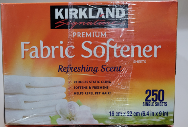 커클랜드 시그니춰 섬유유연제 세탁세제 TE7 종이형, 1개, 250매