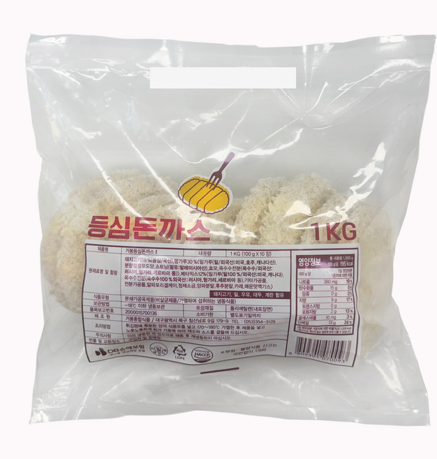 거봉 등심 돈까스, 1kg, 1개