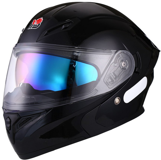 오토바이 풀페이스헬멧 안전모 오토바이헬멧유광 988, 블랙