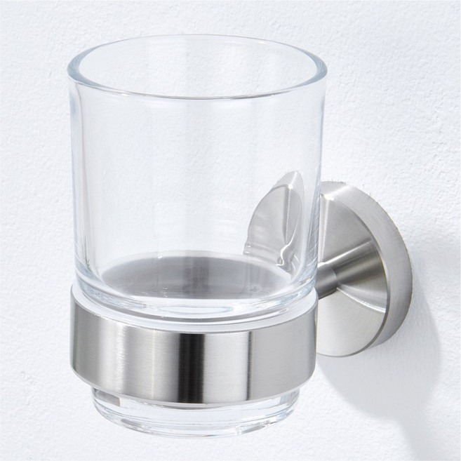 준앤코 스테인리스 욕실 악세사리 세트 무타공설치, 스테인리스 컵걸이, 1개, 실버