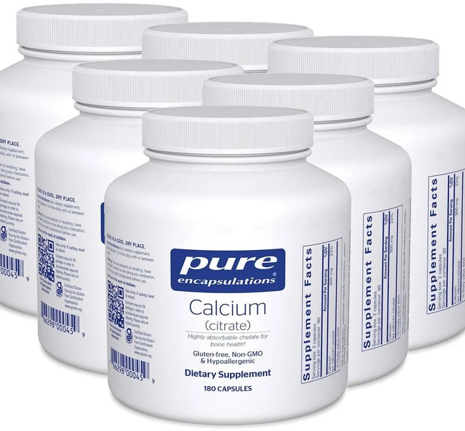 퓨어인캡슐레이션 칼슘 (시트레이트) 캡슐 Pure Encapsulations Calcium Citrate, 6개, 180정 - 쿠팡