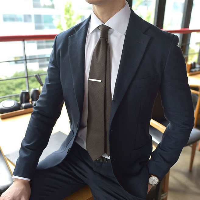 어버너 무광 혼방 단색 넥타이 11color