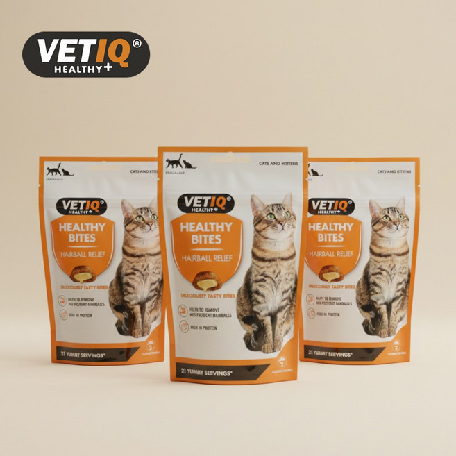 헬시바이트 고양이 헤어볼 기능성 저알러지 영양 간식 스낵, 3개