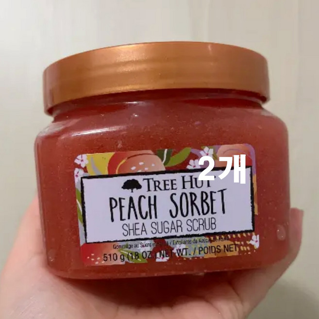 트리헛 시어 슈가 스크럽 피치 소르베, 510g, 2개