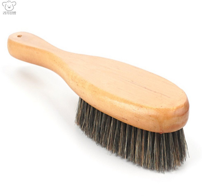EB디자인 원목 순돈모 다용도솔 옷브러쉬, 브라운
