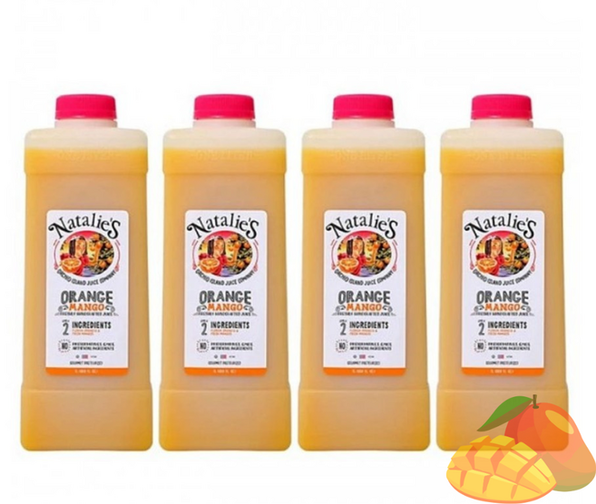 미국 당도높은 오렌지와 망고를 갓짜낸 프레시한 오렌지망고주스 아이돌 온가족 모임 캠핑, 4개, 1L