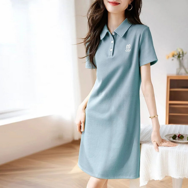 꽃소담 여자 데일리 카라 반팔 원피스 미니 스포츠 원피스 테니스 베드민턴 MAL26A1216