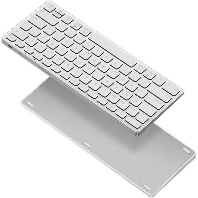 平板電腦無線藍牙鍵盤 輕巧便攜 簡約時尚 提升工作效率, 銀白, 1個, DX-KB-LKM-