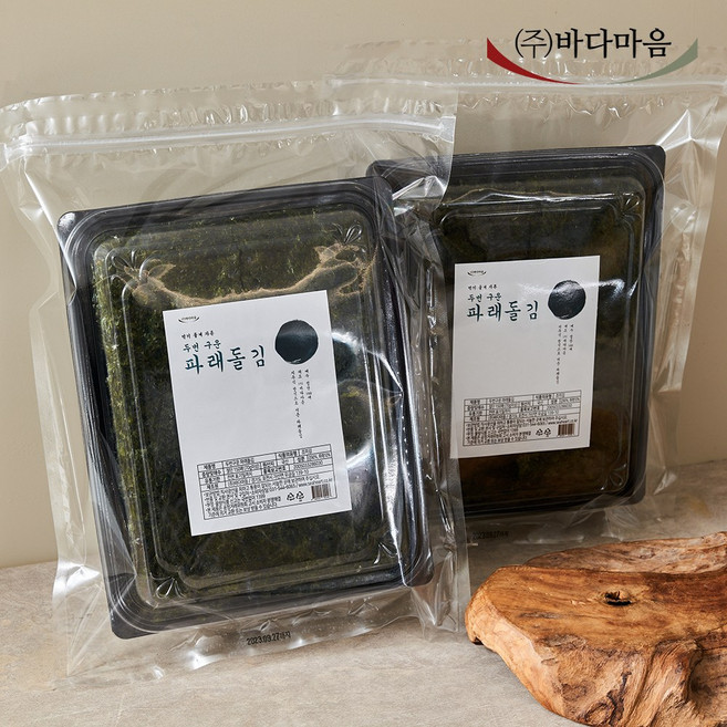 먹기좋게 자른 두번구운 파래돌김 70g(절단김180매), 1개, 70g