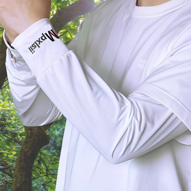 야외 활동 필수템 쿨링 루즈핏 스포츠 팔토시, 1세트, 화이트