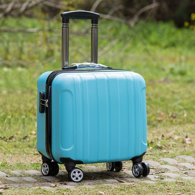 登機箱 14吋 密碼箱 小型拉桿箱 輕便, 1個, 天空藍16寸時尚出行版