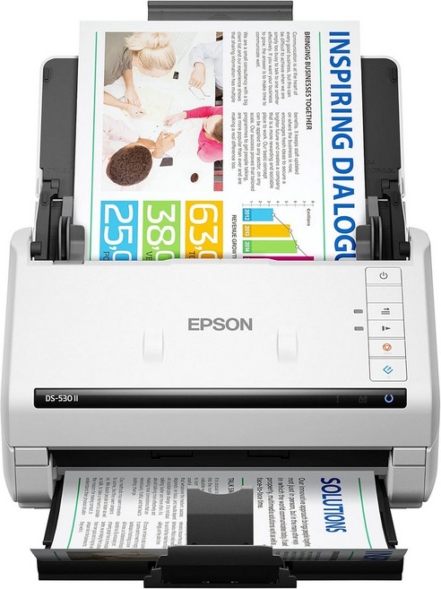 시트 공급 자동 문서 장치ADF가 있는 PC 및 Mac용 Epson DS-530 II 컬러 듀플렉스 스캐너, (DS-530 II)