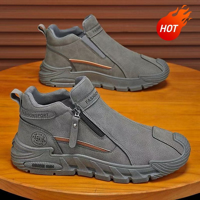 촹싱유푸이 남자 하이탑 안전화 스니커즈 경량 안전화 남자 발편한 작업화 미끄럼방지 내마모 공사장 출근 스포츠 캐주얼 워커 신발 CF56