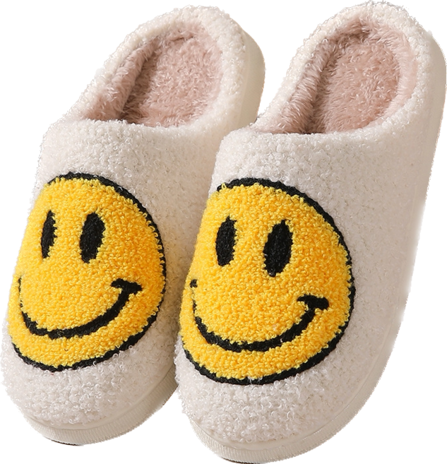 IAWI 스마일 슬리퍼, 화이트, 1개