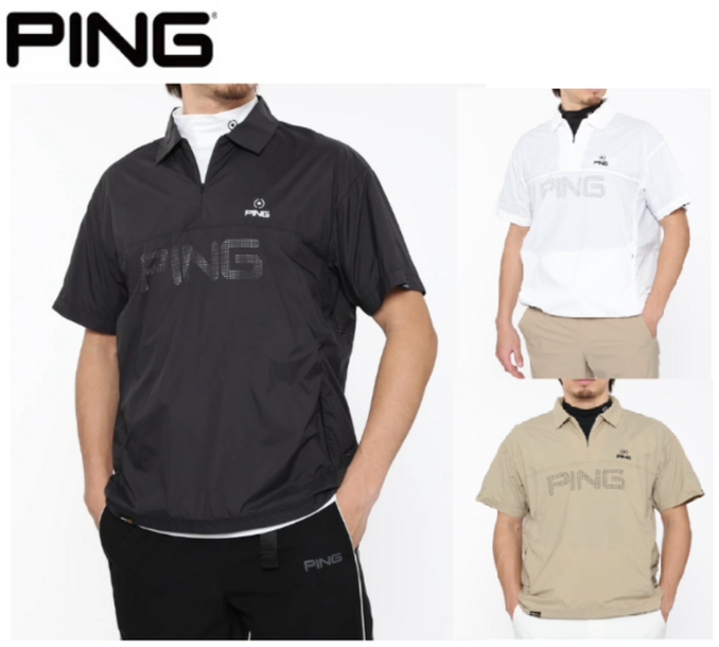 핑 골프 반팔 티셔츠 아노락 바람막이 카라 골프 하프집 자켓 2025SS